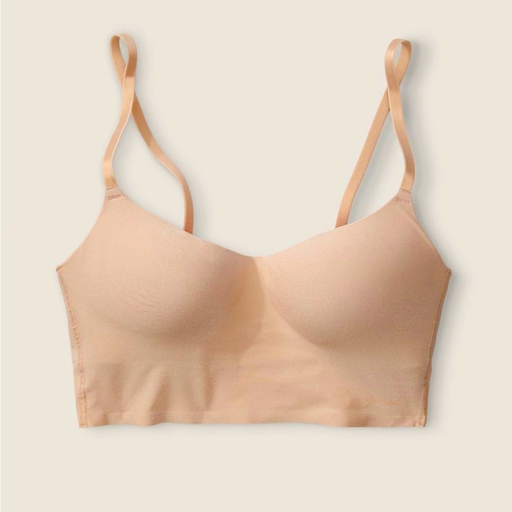Pink wireless lightly lined lounge bra, wireless size large, DD